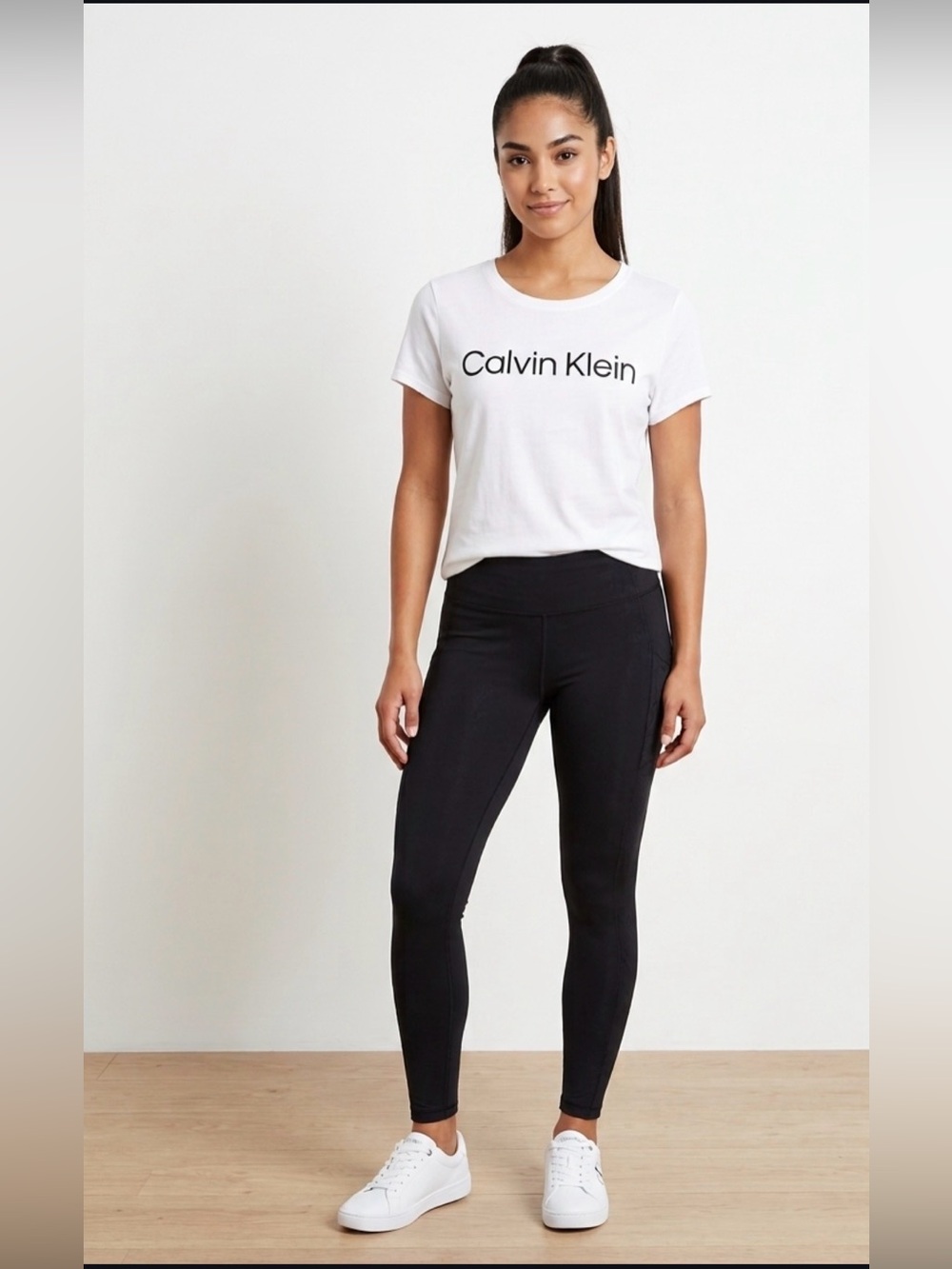 Calvin Klein White Logo Short Sleeve Tee